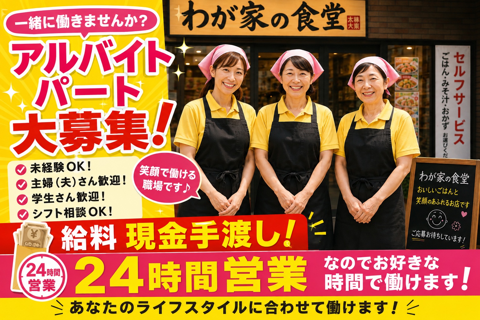 わが家の食堂 パート・アルバイト大募集